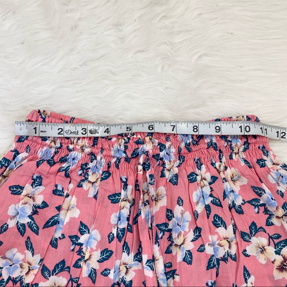 Pink Floral Print Circular Skirt - Picture 4 of 6